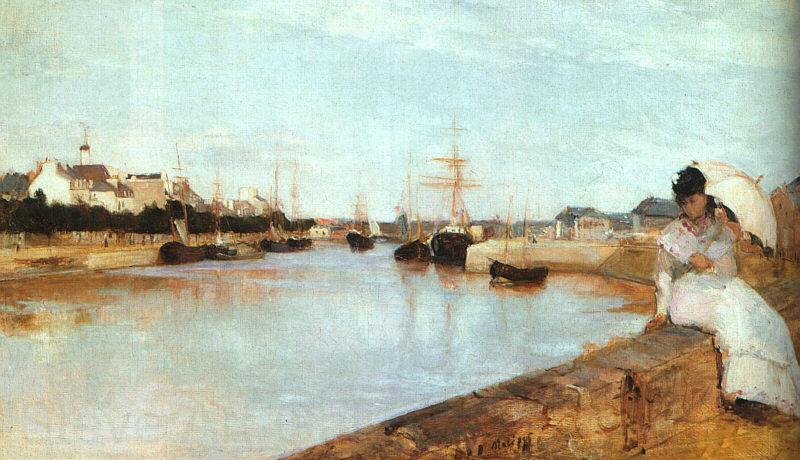 Berthe Morisot The Harbor at Lorient Norge oil painting art